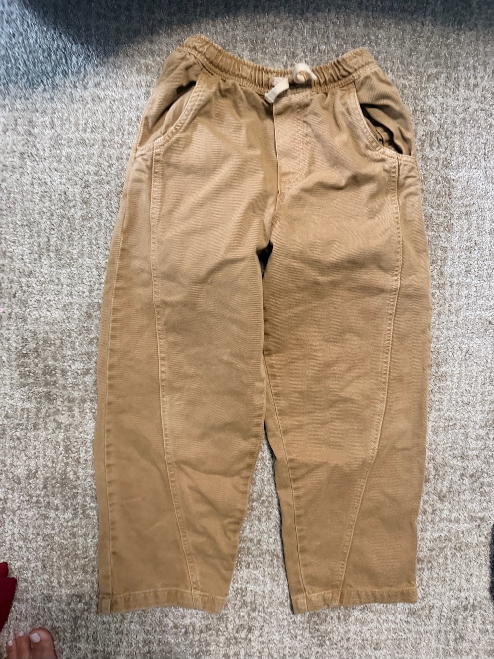 Boys Zara Casual Drawstring jeans in Tan